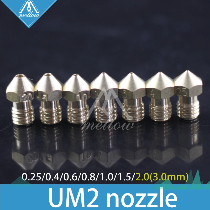 HOT!4/6/7PCS 3D printer Ultimaker 2 + UM2 +Extended heater hotend Olsson block nozzle (not include heater block) for 1.75/3.0MM