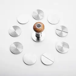 The Force Tamper Accessories Coffee Powder Hammer parts press base ripple/flat/waffle base 58.5mm