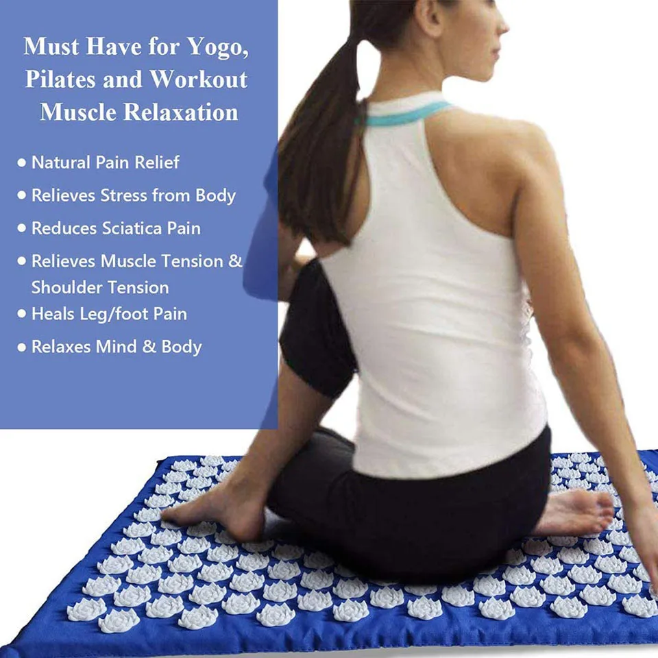 KoKossi Mat acupressur/Yoga Mat/ Fitness mat/ acupressur relieve stress back body pain spike acupuncture massage for home mats