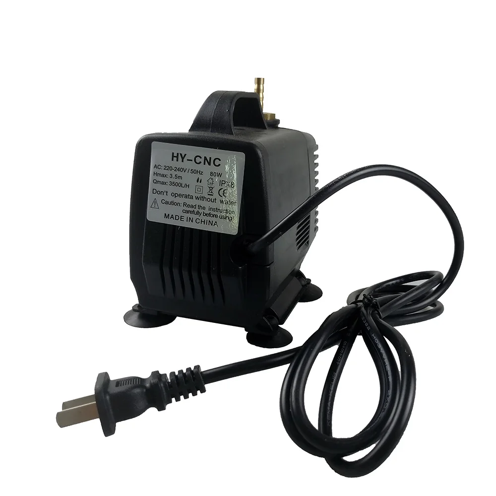 Bomba sumergible CNC para refrigeración de husillo, máquina cortadora de grabado, 220V, 80W, 3,5 M, 3500L/H