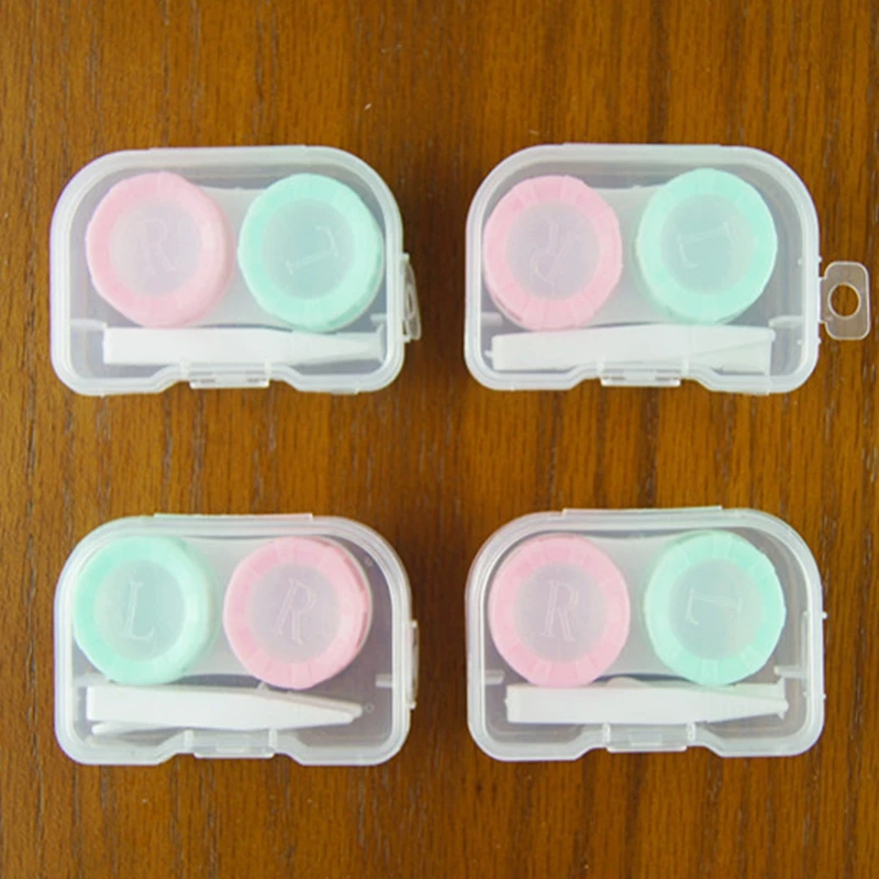 

500psets/lot candy color 4 in 1 kits Companion box contact lens box Eyeglasses Case C02