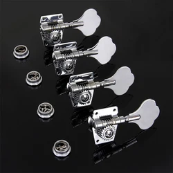 Right/Left Opened Electric Bass Guitar Tuning Pegs Machine Heads Tuners for Bass Chrome Bass Guitar Accessories