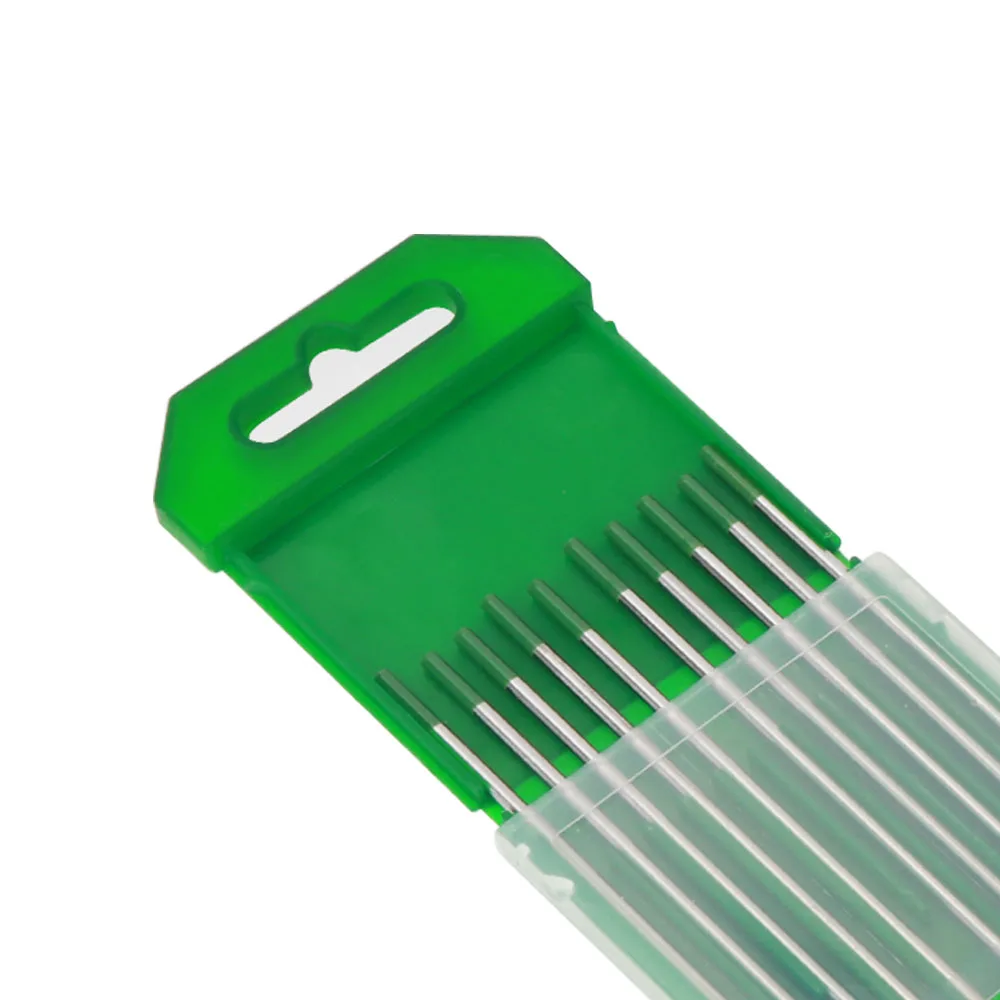 10 x TIG Tungsten Electrode  1.0 1.6 2.4 3.0 3.2 4.0mm Pure Tungsten WP Green Manufacturing Supply