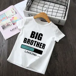 New Summer 2021 Boys Clothes Casual Kids Tshirt Kawaii Girls Tops Painted Big Sister Big Brother Shirt