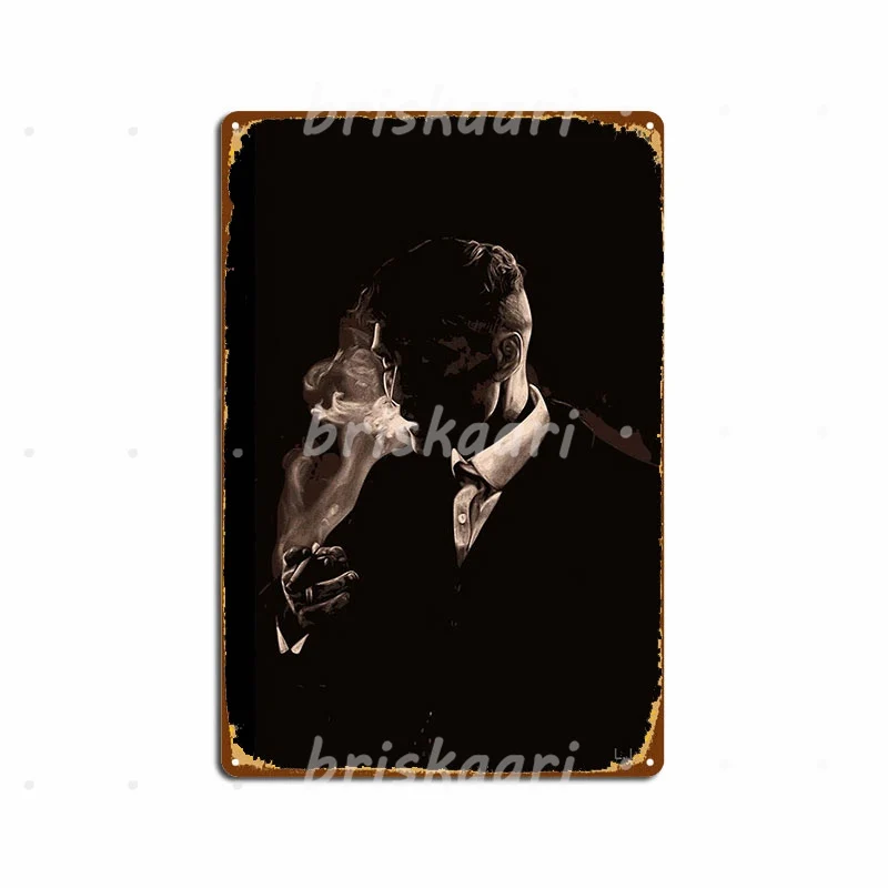 Tommy Shelby Smoking A Cigarette Metal Signs Club Wall Create Poster Metal Posters