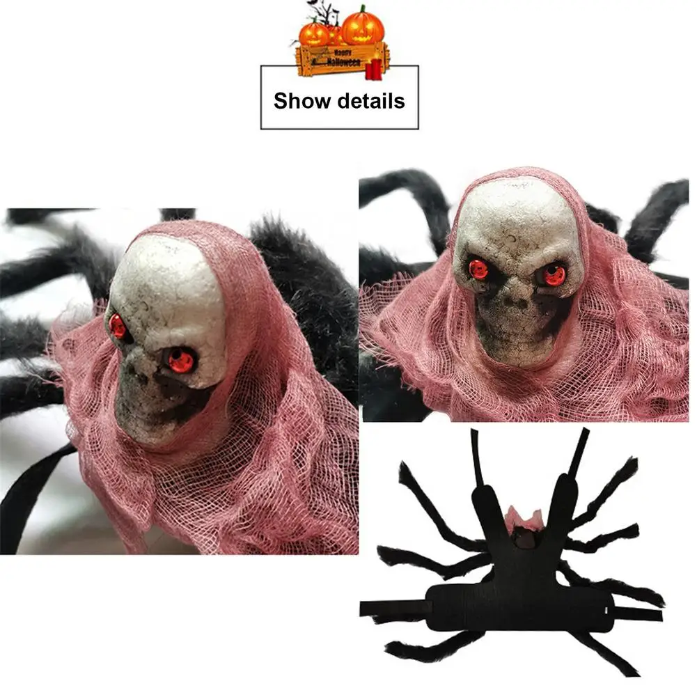 Halloween Spider Clothes For Pet Dog Cat Spider Costumes Dressing Up Pet Clothes Party Pet Halloween Props Accessories