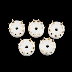 5Pcs Ceramic 9pin B9A PCB Mount Tube Socket 12AX7 12AT7 Hifi Audio Vintage AMP
