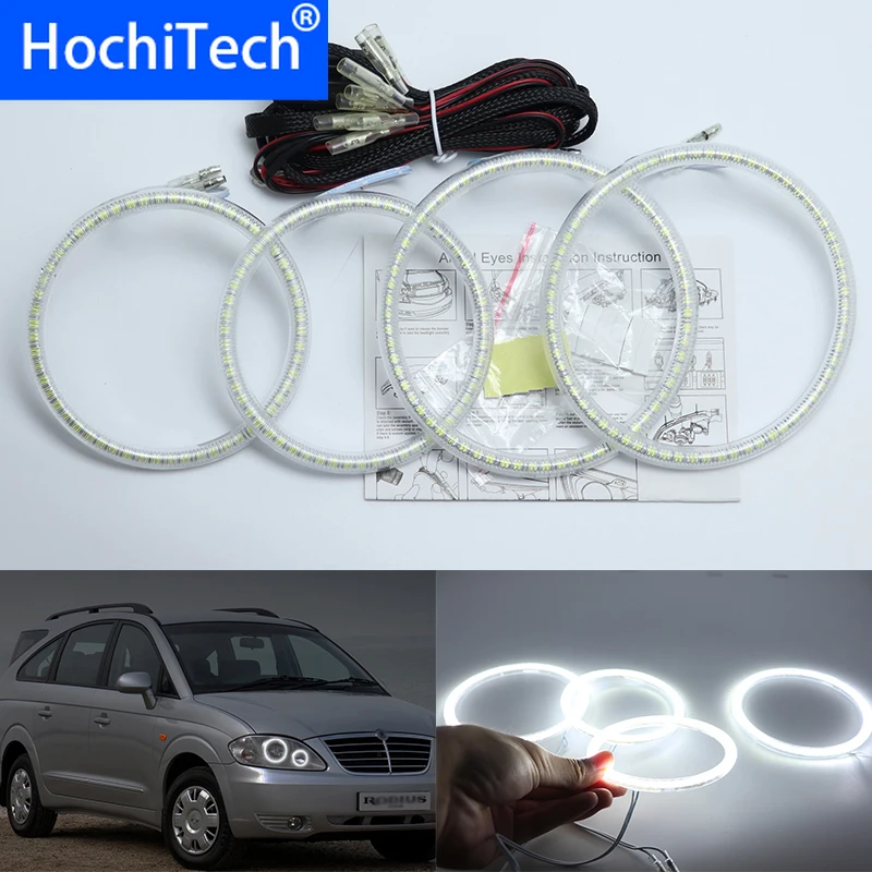 

for SsangYong Rodius 2004-2013 Ultra bright SMD white LED angel eyes 2600LM 12V halo ring kit daytime running light