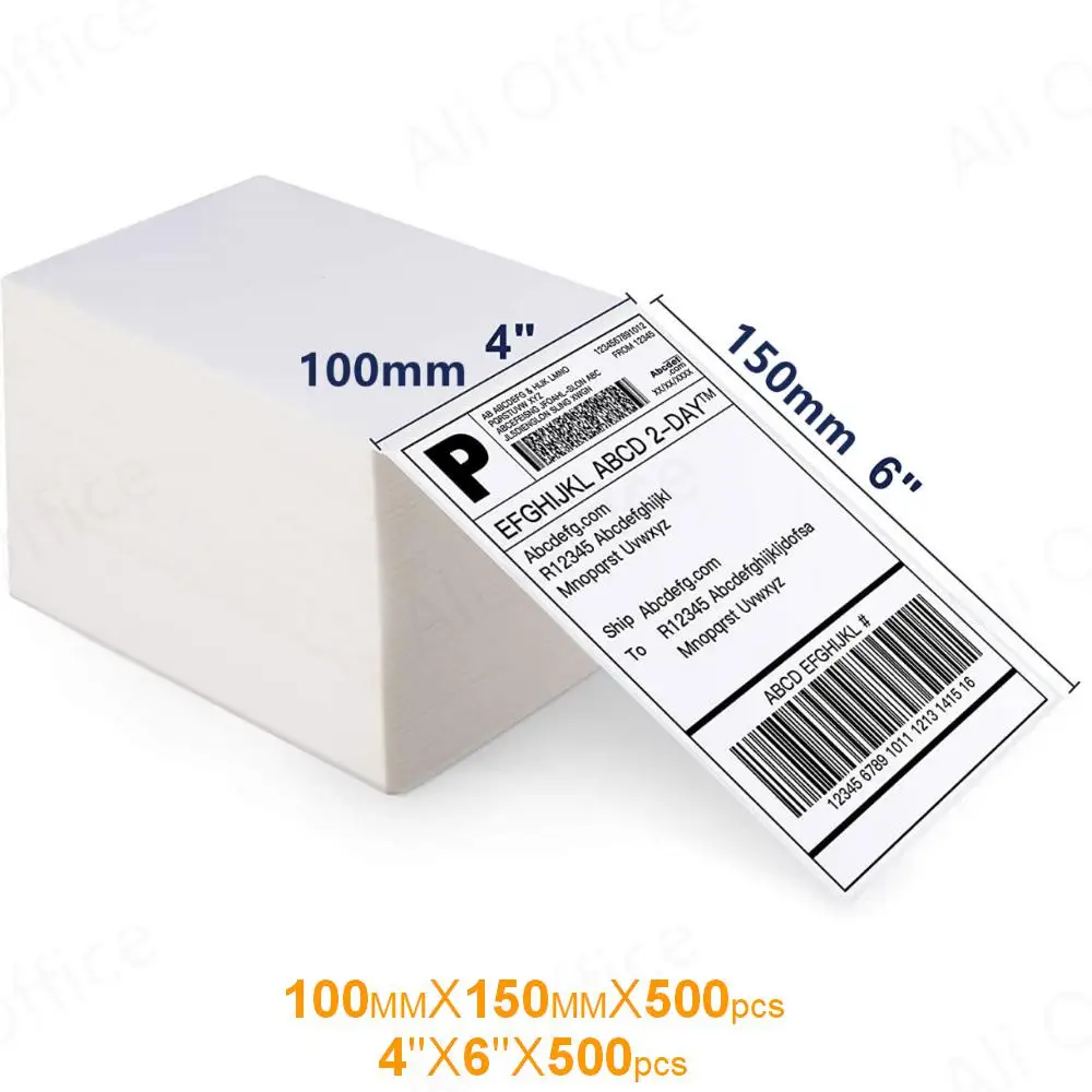 Etichetta di spedizione termica da 4 pollici per stampante termica per etichette 4x6 100x150 adesivo per Zebra Label Maker codice a barre DHL UPS Shopify Label