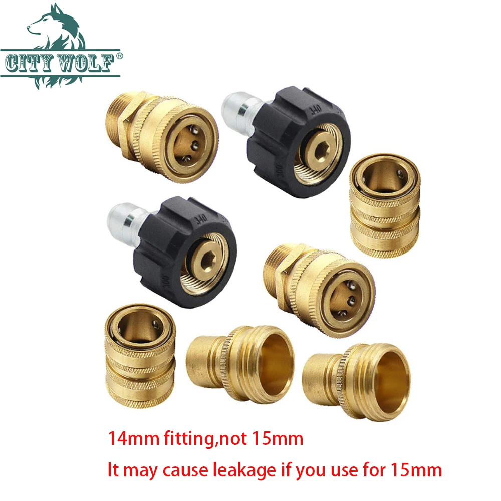 

Pressure Washer Adapter Set Quick Disconnect Kit M22 Swivel to 3/8'' Quick Connect 3/4" to Quick Release High Pressure Washer