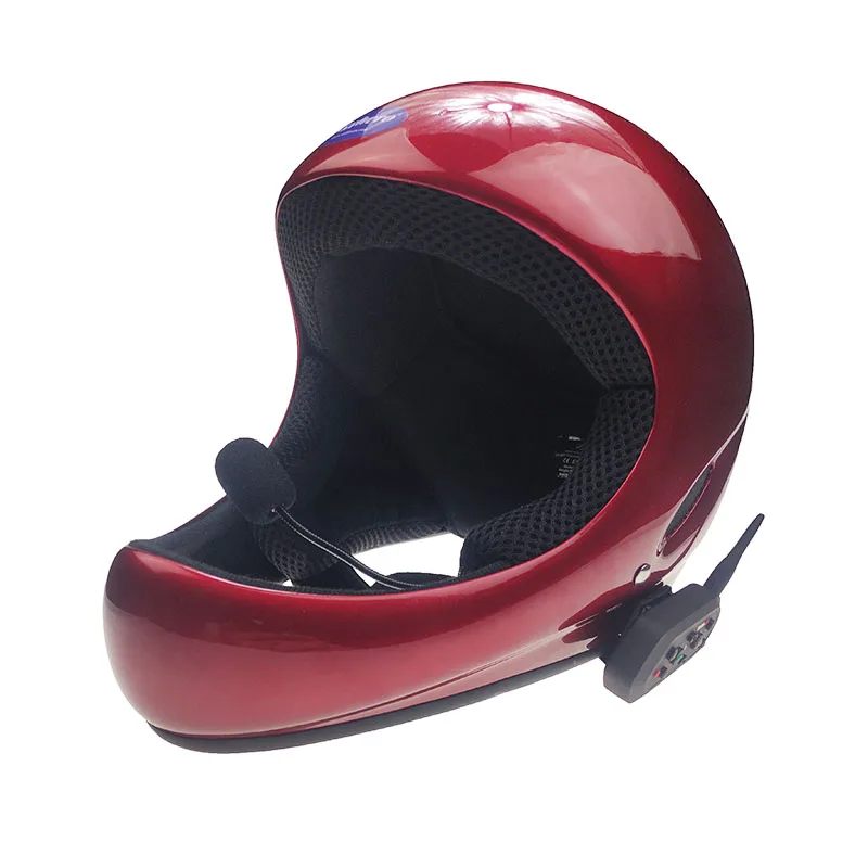 Full Face Paragliding Helmet with Bluetooth Intercom, Fiber Glass, Hang Gliding Helmet, Cool Shape Air Vent