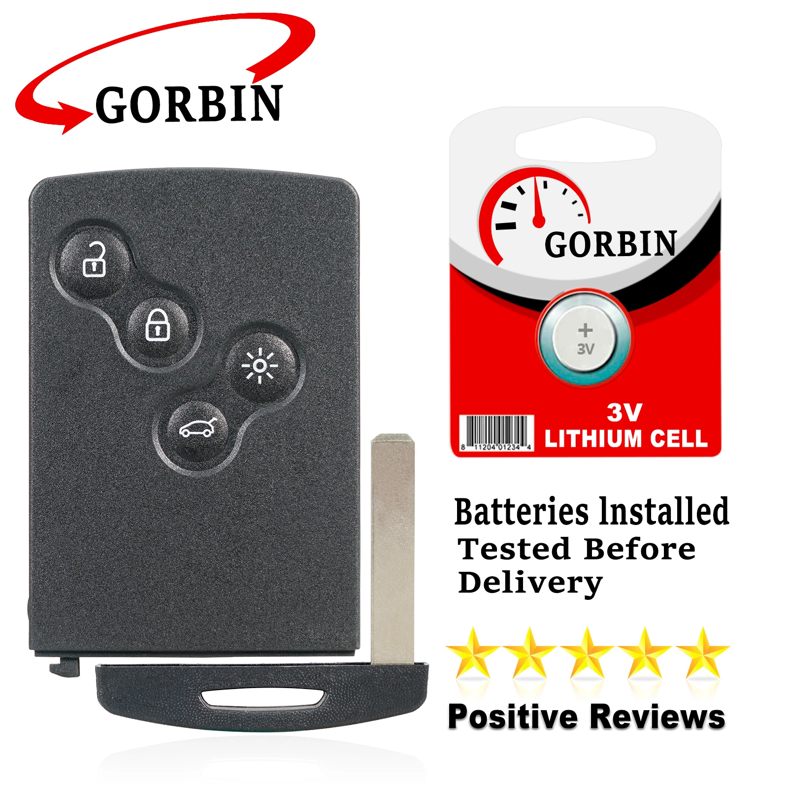 GORBIN 433Mhz 7953 Chip Smart Remote Car Key FSK Fob for Renault Megane III Fluence Laguna III Scenic 2009-2015 4 Buttons