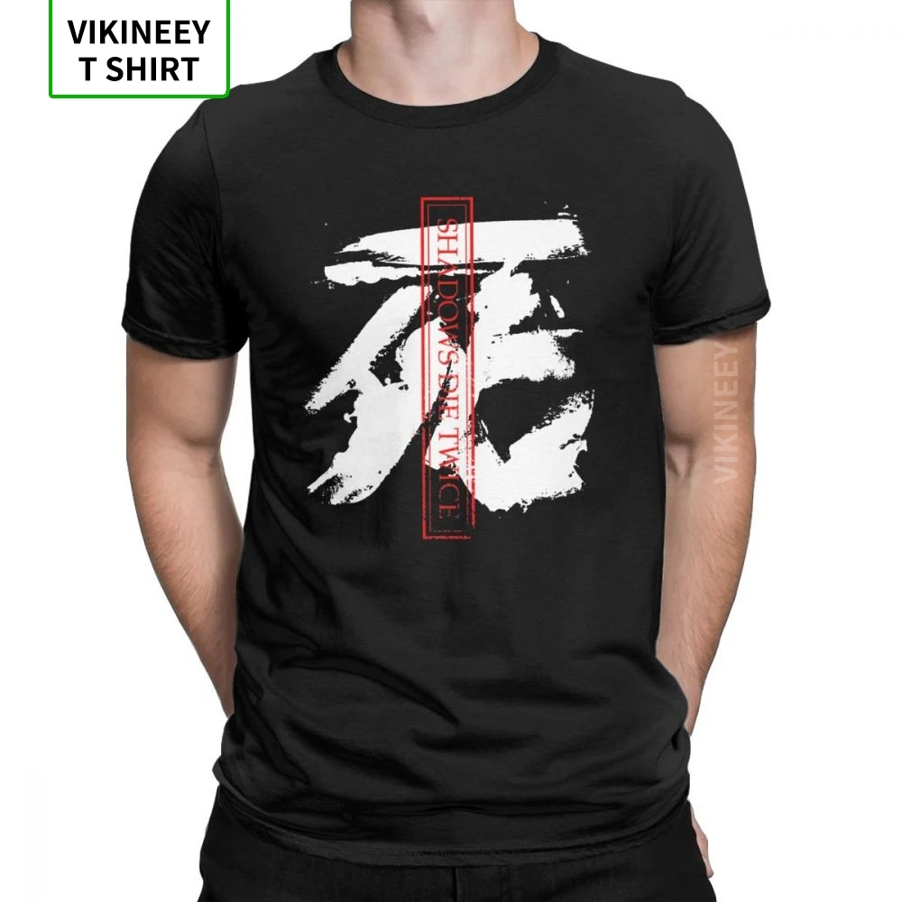 Vintage Sekiro Shadows Die Twice T-Shirts for Men Cotton T Shirt Wolf Souls Samurai Game Japanese Customize Tees Gift Idea