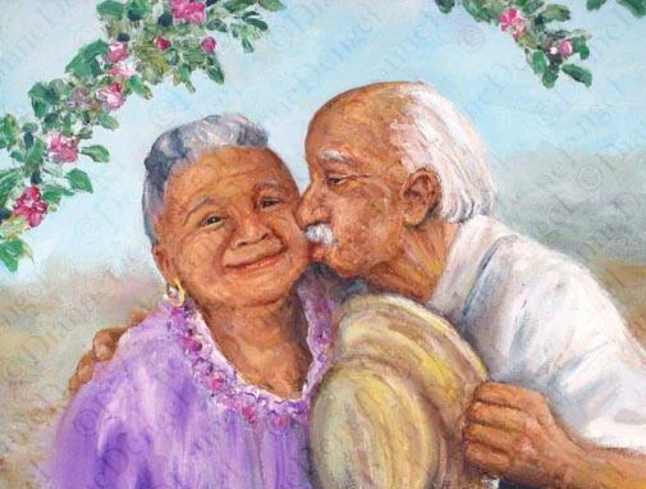 JMINE Div 5D Old Elderly Couple kiss Full Diamond Painting cross stitch kits art High Quality Portrait 3D paint by diamonds