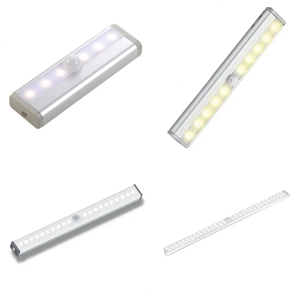 

New LED Kitchen Cabinet Closet Light Night Light Motion Sensor Wireless USB Rechargeable For Kitchen Cabinet Wardrobe Lights