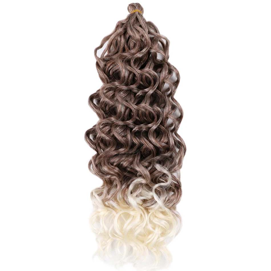 Trança de cabelo de crochê Ocean Wave Freetress Water Wave Trança de cabelo Hawaii Afro Curls Extensões de cabelo sintético natural para mulheres