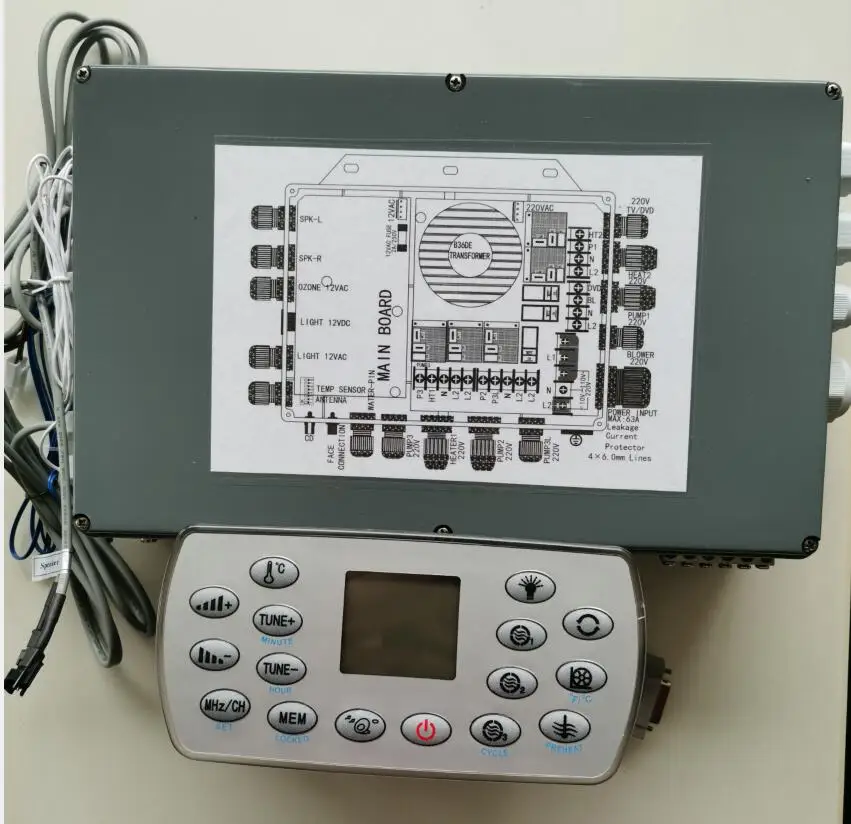 

US spa controller system hot tub controller replacement Fit 2-3 Jet pump + 12 VAC / 12VDC light + Max LX 6KW heater