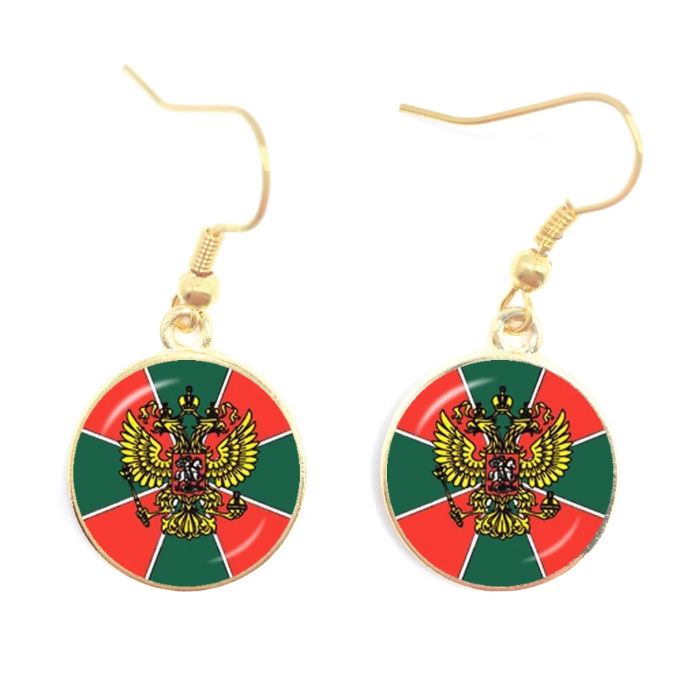 New Russian Airborne Forcesо зду́шно-деса́нтныевойска́ ВДВ VDV Drop Earrings Round Glass Earrings For Women Gift Jewelry