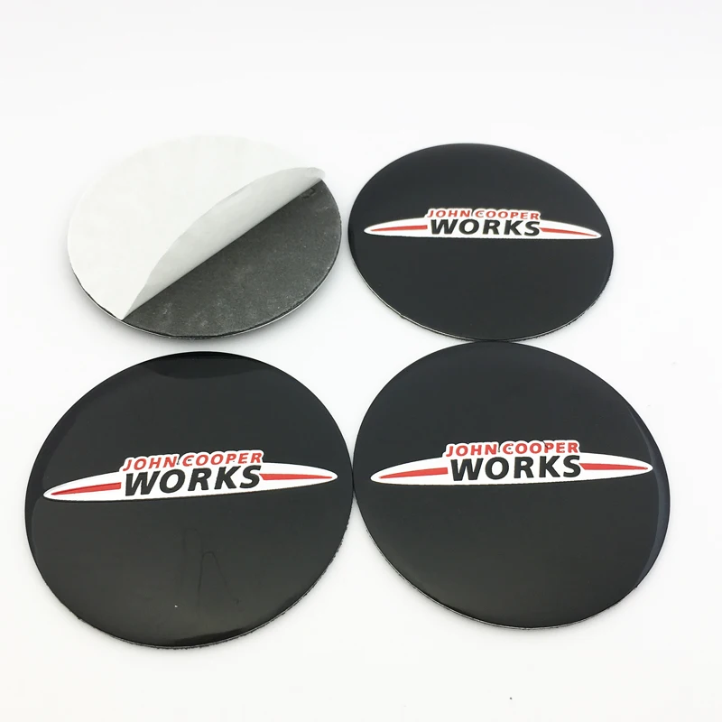 4pcs 56.5mm Car Wheel Center Hub Cap Cover Sticker Rim For John Cooper Works logo Emblem badge for Mini Cooper S R52 R53