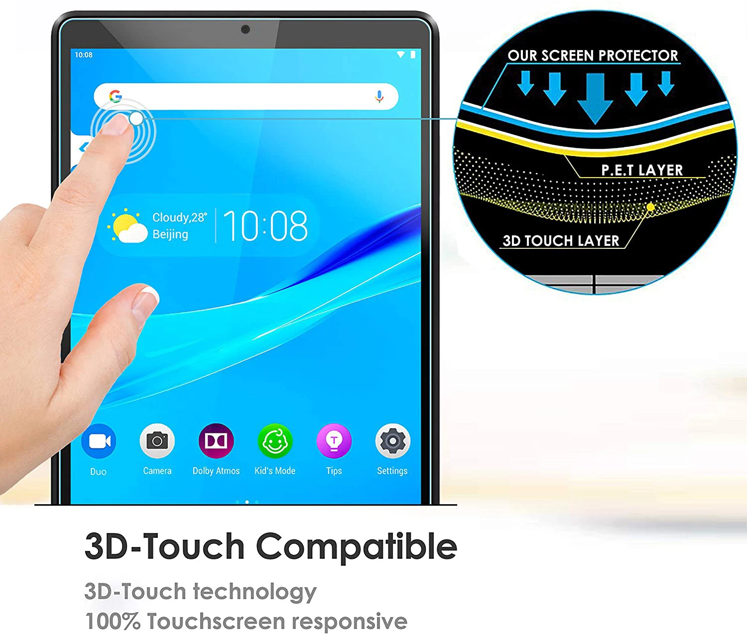 For Lenovo TAB M8 TB-8705F/8505X 8.0 Inch - Tablet Tempered Glass Screen Protector Cover Explosion-Proof Tablet Screen Film