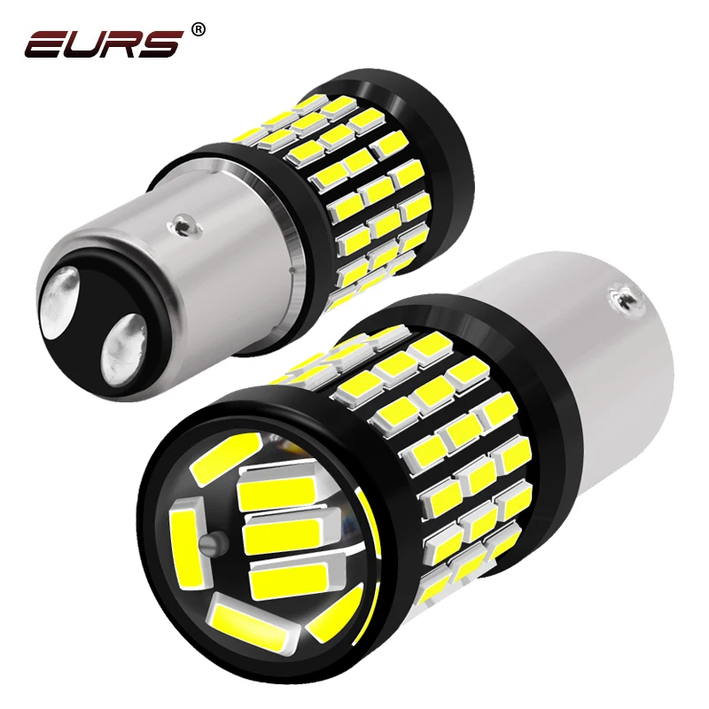 EURS 2X4014 60smd Xi Nhan CanBus S25 1156 BA15S P21W LED Không Lỗi BAY15D BAU15S PY21W Đèn 1157 BAY15D Led bóng Đèn LED Tín Hiệu