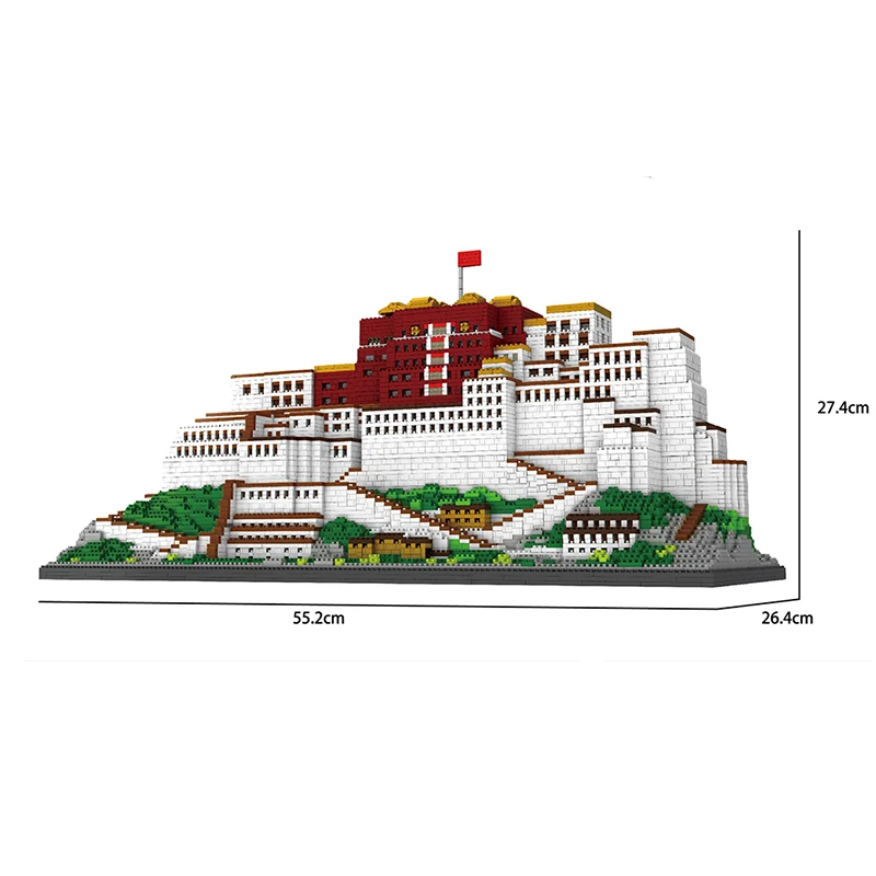 7380pcs+ Diamond Mini Notre-Dame DE Paris Model Building Blocks Church Architecture Tibet Potala Palace bricks Toys For Children