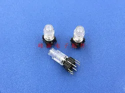 Original New 100% light-transmitting transparent cap DIP 6pin with two-color light touch button switch with orange and green