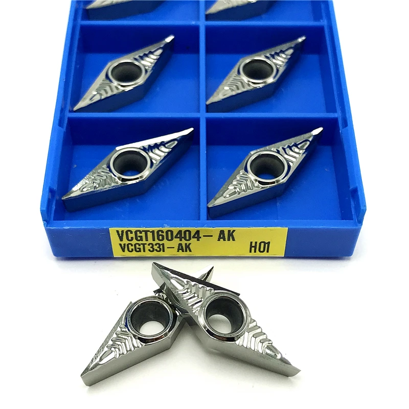 VCGT160404 AK H01 Aluminum Internal Turning Tool Carbide Inserts CNC Lathe Tools VCGT 160404 Turning Insert Cutting Tool