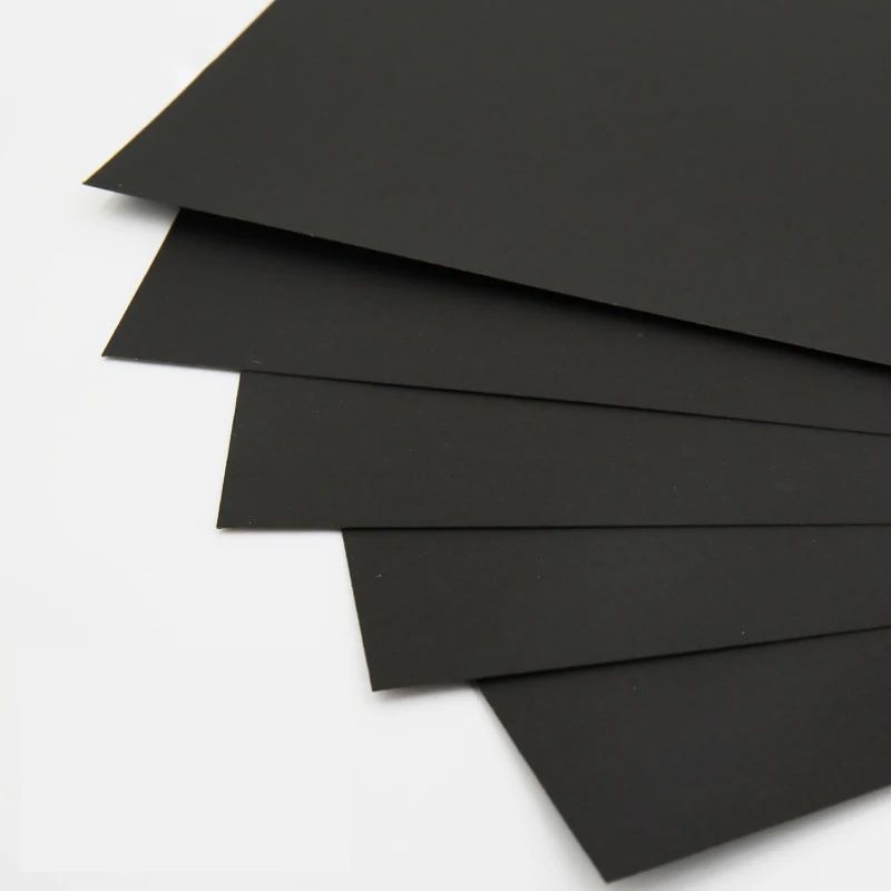 50 (100) unids/lote A4 papel Kraft negro fabricación de tarjetas DIY 70g 80g 110g 150g 180g 220g papel artesanal cartón grueso