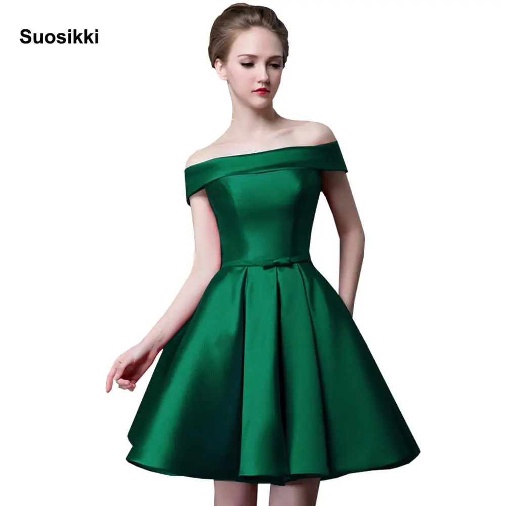 New arrival Gold prom dress short formal evening party dresses suosikki robe de soiree plus size wedding party gown