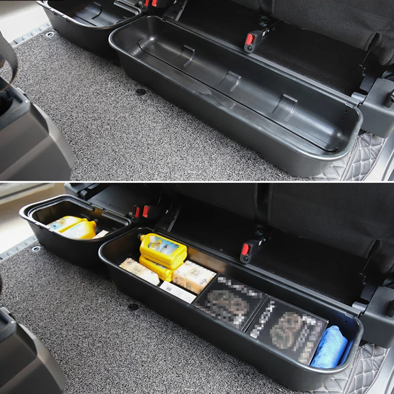 4-Door Pickup Storage Organizer Accessories Rear Row Underseat Storage Box For 2015-2020 2016 2017 2018 2019 Ford F150 Raptor