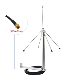 HYS 433Mhz 3dbi Omni Antenna 50 Ohm GSM Aerial W/3M(9.8ft) RG58 Coaxial Cable SMA Male and Mounting Bracket