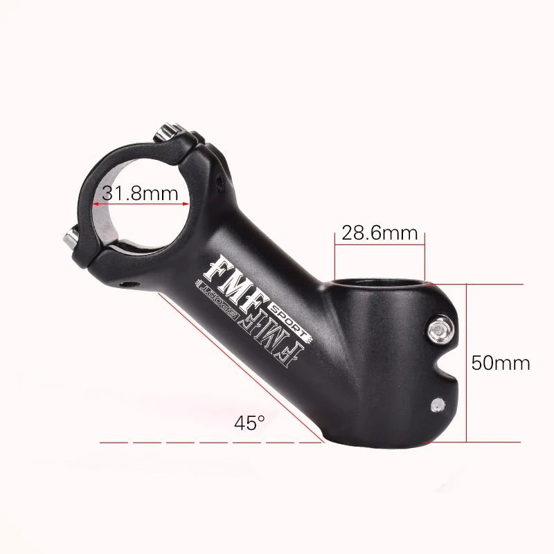 

Bicycle Stem Riser Adjustable 31.8*90mm Aluminum Alloy Bicycle Parts Mountain Bike Stems Cycling 45 Degree Handlebar Accessories