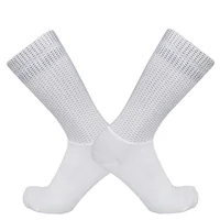 New Summer Aero Bike Team Cycling Socks Silica Gel Non-slip Breathable Pro Racing Sports Socks Men Women Calcetines Ciclismo 5