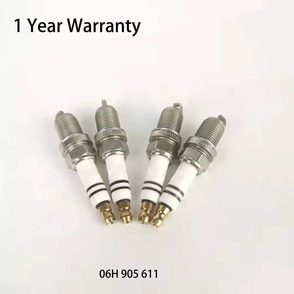 

4Pcs Spark plug for 1.8T 2.0T VW AUDI 06H905601A 06H905621 101905631 06H905601B 06H905611 101905631H