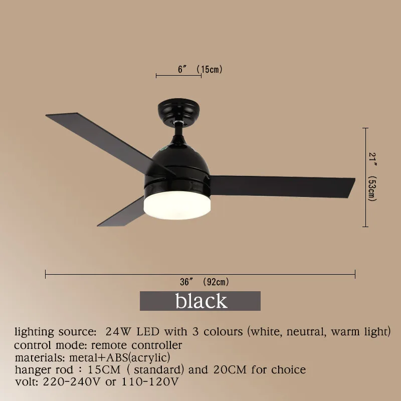 FAIRY Ceiling Fan Lights Lamps Contemporary Remote Control Fan Lighting Decorative For Dining Room Bedroom Restaurant