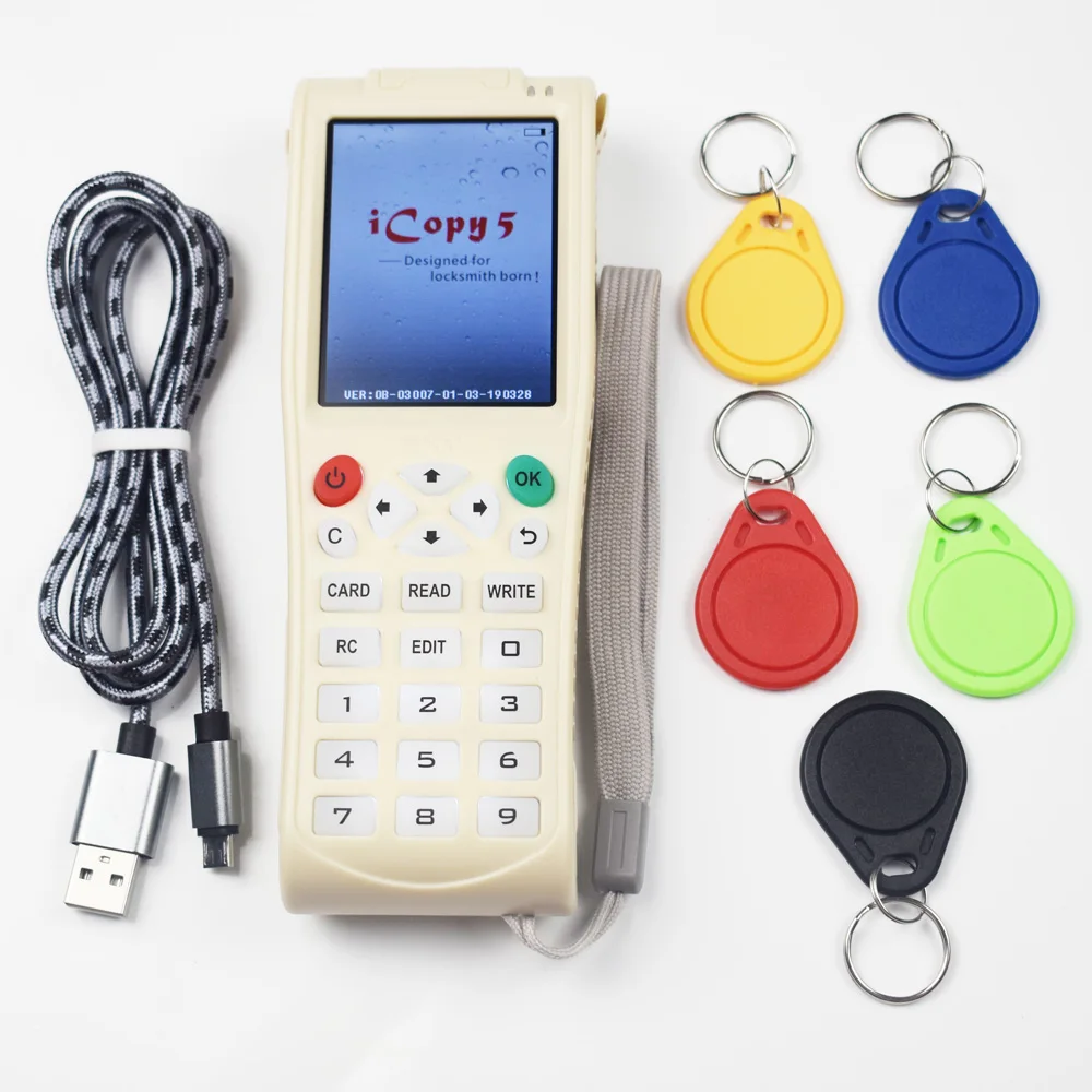 English Version ICopy 5 Icopy5 Smart Card Key Machine RFID NFC Copier IC/ID Reader/Writer Duplicator