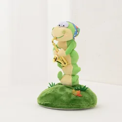 Dancing Robot Caterpillar Toy Electronic Plush Animal Pet Singing 3 Songs Music Soft Electric Doll For Kids Early Education Toys