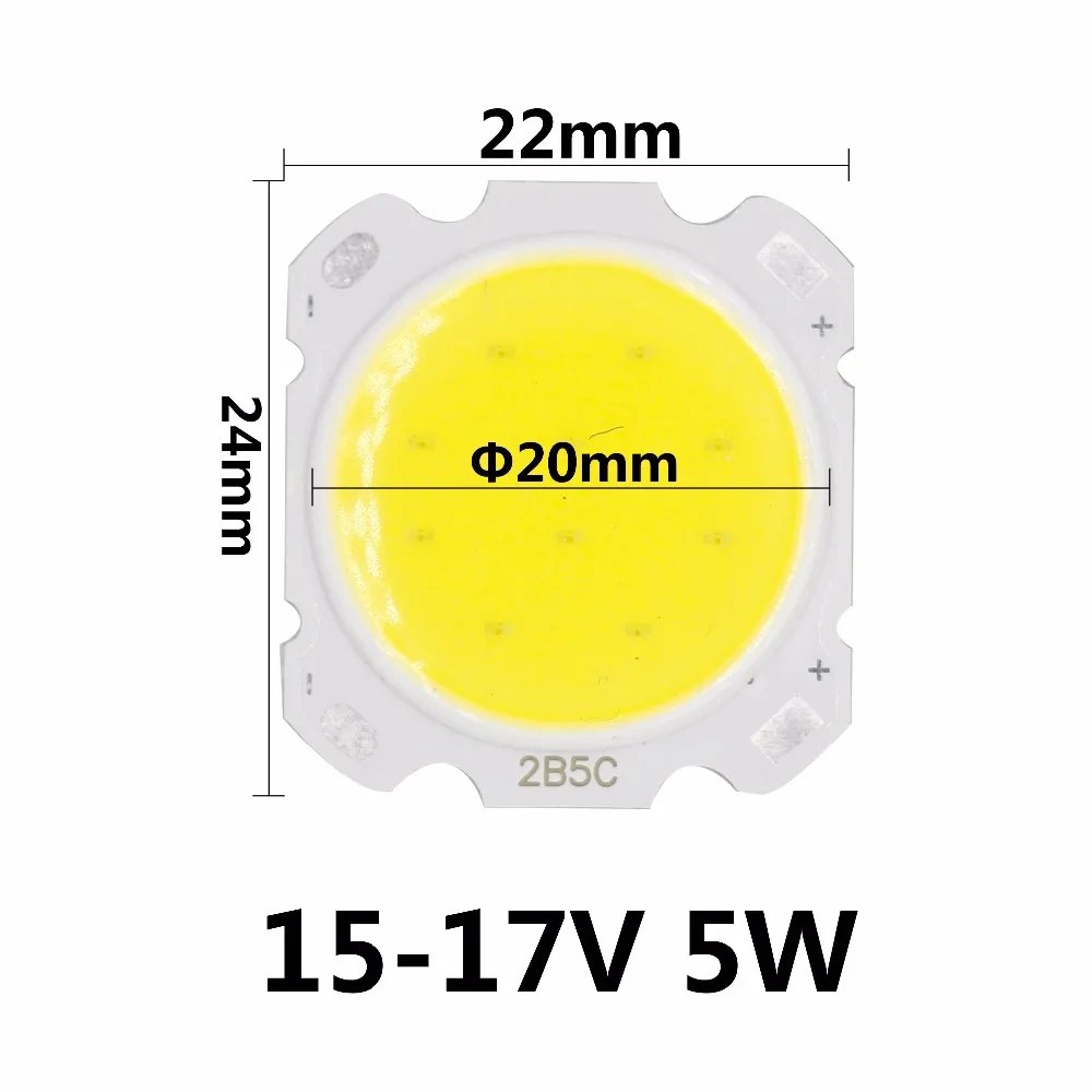 Imagem -04 - Lâmpada Led Cob de Alta Potência Fonte Chip Holofotes Lâmpadas para Baixo Branco Quente Luz 3w 5w 7w 10w 20 Pcs