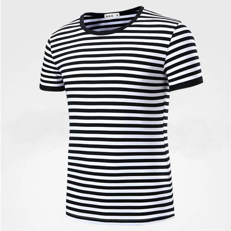 Couples dress plus size wholesale Fashion stripe T-Shirts Men 2023 New  Summer Shirts For Mens Casual Men\'s  t shirt  S-4XL