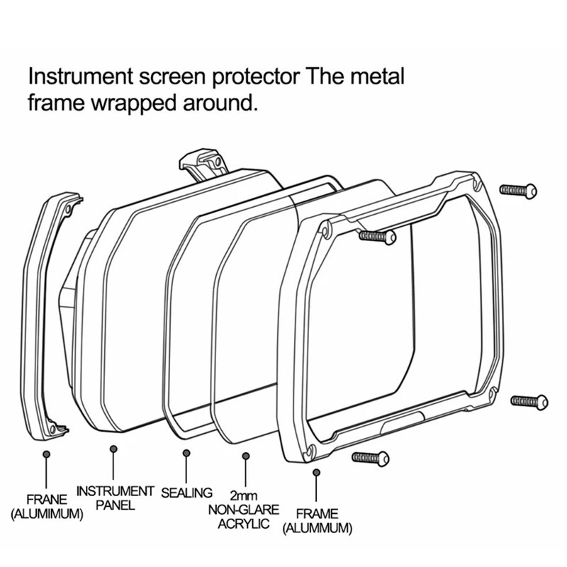 For BMW R1250GS Adventure Motorcycle Meter Frame Cover Screen Protector Protection R 1250 GS R 1250GS ADV 2018-2024 Accessories