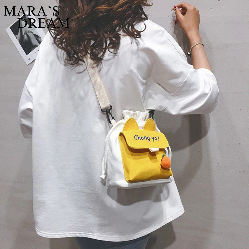 

Mara's Dream Women Shoulder Bag Fashion Small Fresh Casual Tote Outdoor Bag Canva Handbag Lovely Shoulder Bag Japanese Girl Gift