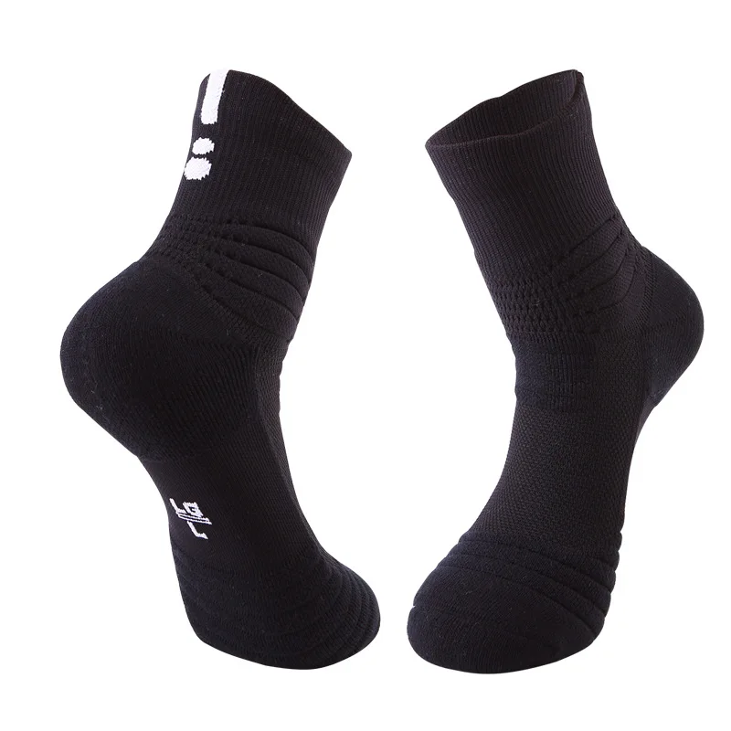 Brothock sports socks professional basketball socks thick cottom elite towel bottom non-slip loops outdoor basketball socks