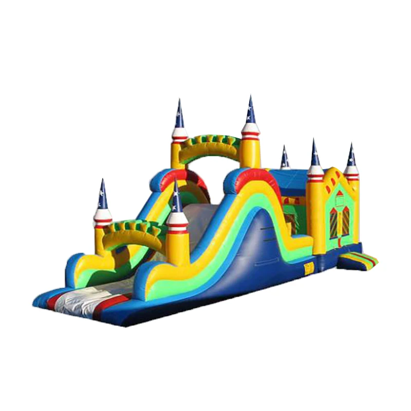 

Large PVC customized inflatable slide for kids and adults/inflatable water slide with pool outdoor playground