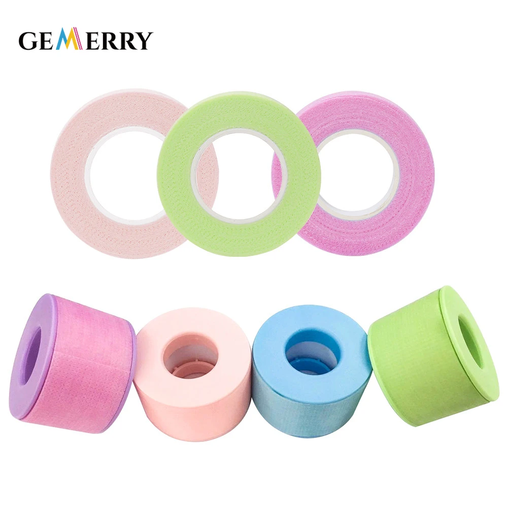 2/8/24 rolls Breathable Non-Woven Color Eyelash Micropore Silicone Tapes Eyelash Extensions Supplies Eyelash Patches Glue Tools