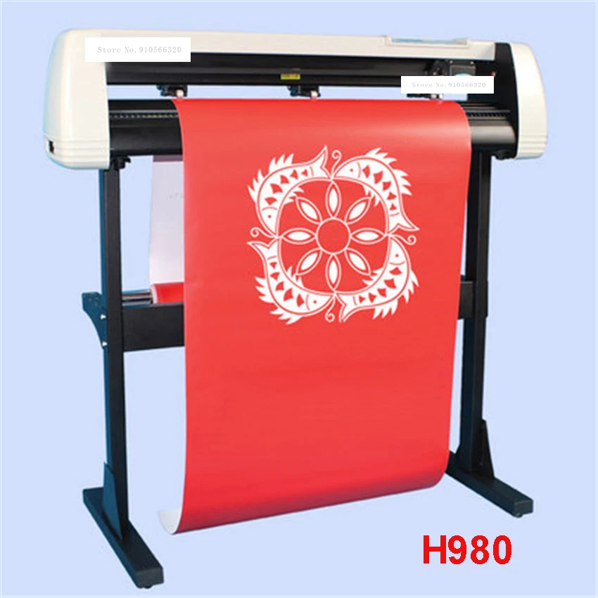 110V/220V H980 Cutting Plotter With Stand Garment /Silhouette Reflective media Cuttter Machine 100W Auto-contour 780mm / s