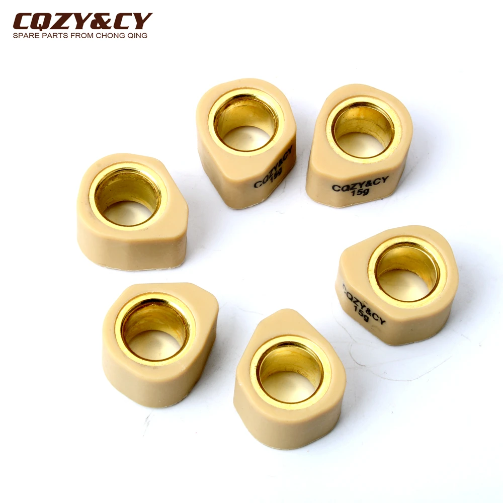 6PC Racing Variator Roller Weights 20x15mm 8g 10g 13g 15g 19g For Kymco Yager125 Motor Spcaer 125 Dink Classic 200