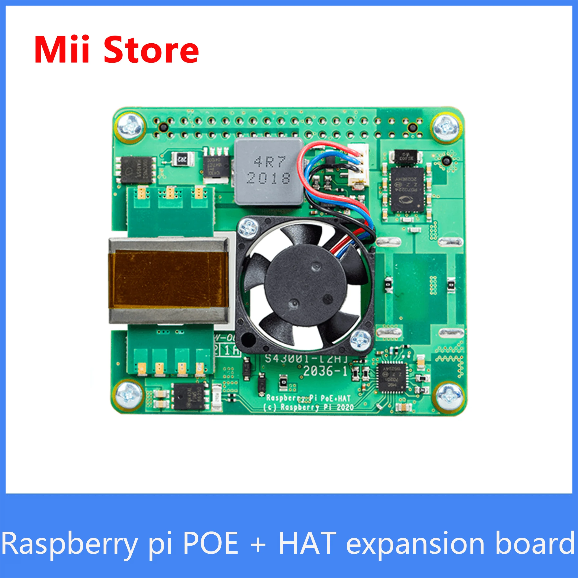 

Плата расширения Raspberry Pi POE + HAT Power over Ethernet (POE) с охлаждающим вентилятором, оригинальный продукт для Raspberry pi 3B + 4B