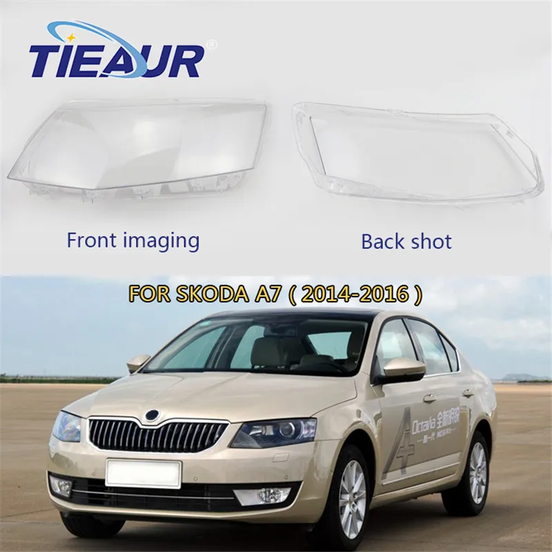 

Headlight Headlamp Clear Shell 4Doors Front Large Lampshade Transparent Lens Cover For Skoda A7 2014-2016 Replacement