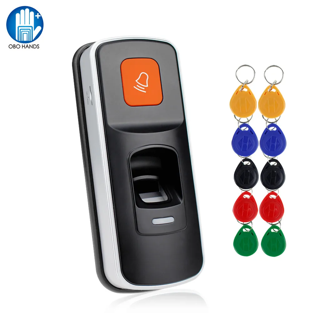 RFID Fingerprint Access Control System Biometric Reader Door Opener Standalone Access Controller 125KHz Keyfobs SD card Support